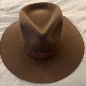 GIGI PIP Brown Wide Brim Fedora Hat - NWOT